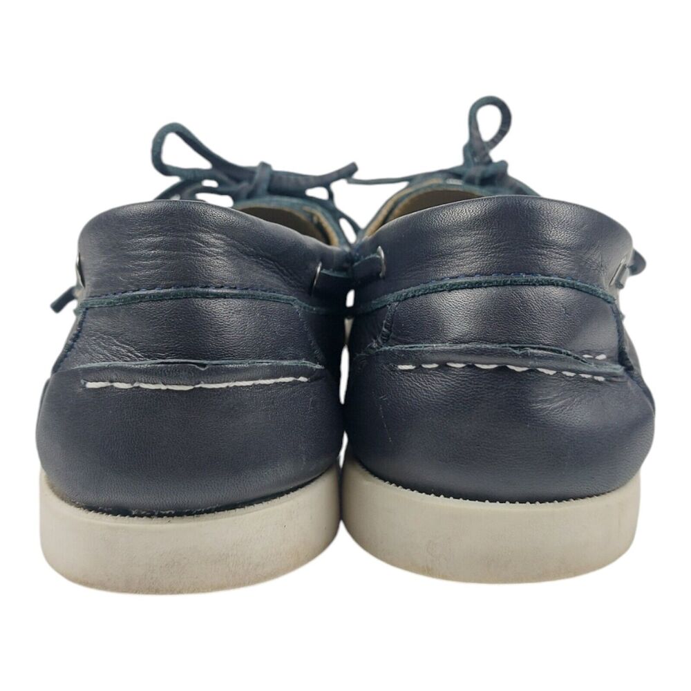 Soul Of Africa Womens Leather Boat Shoes Size 9 Blue White - Picture 3 of 9